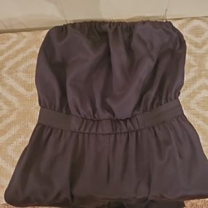 Womens Black Strapless Romper